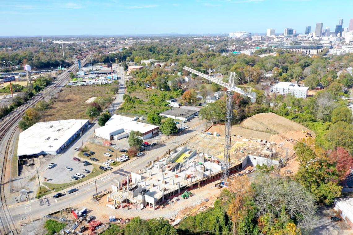 Affordable housing tower begins ascent along Atlanta BeltLine